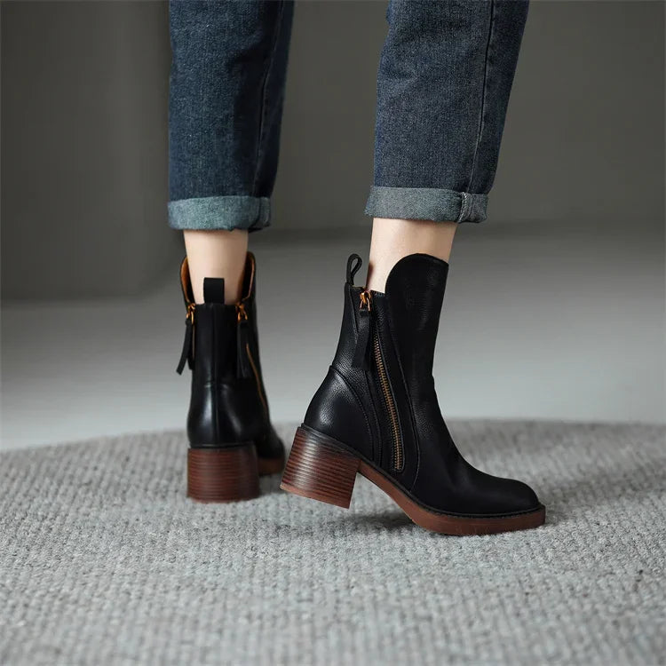 Maya | Premium Leather Ankle Boots